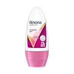 Rexona Powder Dry Underarm Roll On Deodorant For Women, Antiperspirant, Removes Odour, Keeps Skin Fresh & Clean, Alcohol Free, Skin Friendly, 50 ml