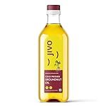 Jivo Groundnut Oil 1 Litre | Cold Pressed, Unrefined Peanut Oil for Cooking | Vitamin A & D Fortified, Chemical-Free Ground Nut Oil 1L