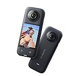 insta360 X3 Action Camera, 1/2″ Sensor, 5.7K 360 Capture, Optical Zoom 3X, 72 MP 360 Photo, 4K Single Lens Mode, Black