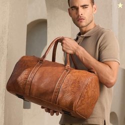 Lifelong Leatherette Stylish & Spacious Weekender Duffle Gym Bag | Sty