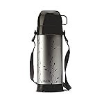 Milton Eiffel 1000 Vacuum Insulated Thermos Flask with Strap to Carry, 910 ml, Long Hours Hot & Cold Water Bottle for Office, Hiking, Trekking, Travel, Black