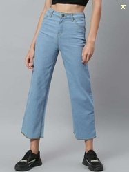 Kotty Women Cotton Crop Flared Jeans