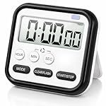 Loud Digital Alarm Clock for Heavy Sleepers, Large Display 24Hr Desk Table Clock with Time & Date, Magnetic Retractable Stand, Compact Study Timer for Students Bedroom Home Office Kitchen