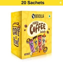 Bevzilla 20 Instant Coffee Sachets Pack (4 Flavors) Ins...