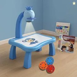 GRAPHENE Drawing Projector Table Set Blue Led Drawing Board for Kids T
