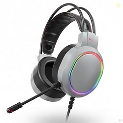Drumstone +   Wired Gaming Headphones with RGB Light, Over Ear Headset