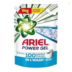 Ariel Power Gel Liquid Detergent for Top Load & Semi Auto  6kg | Remov