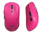 Acer PopGo Wireless Gaming Mouse | 2.4G+BT5.4 Dual Mode | 500mAh Rechargeable Battery | Adjustable DPI Upto 6400 | Silent | 6 Buttons+Scroll Wheel | 10m Range | Windows, Mac Compatible â Rose Red