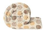 HOMEKART 220 GSM Reversible Microfiber AC Comforter/Duvets for Mild Winter | All Season King Size 3 Layered Quilted Blanket for Single Bed (150 cm x 225 cm, Floral, Beige & Brown)