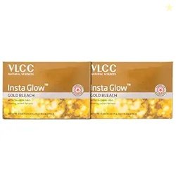 VLCC Insta Glow Gold Bleach - 60g X 2 ( Pack of 2 ) | With Colloidal G