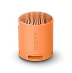 Sony SRS-XB100 Wireless Bluetooth Portable Lightweight Super-Compact Travel Speaker, Extra-Durable IP67 Waterproof & Dustproof, 16 Hrs Batt, Versatile Strap, Extra Bass & Hands-Free Calling-Orange