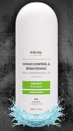 PROWL by Tiger Shroff 6% AHA BHA Mandelic Acid Underarm Roll On For Man | Brightens Dark Underarms | Long Lasting Antiperspirant Odour Control Rollon | Non-Sticky | Vintage Aquatic, 40ml