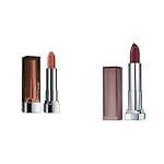 Maybelline New York Color Sensational Creamy Matte Lipstick, 696 Burgundy Blush, 3.9g And Maybelline New York Color Sensational Creamy Matte Lipstick, 657 Nude Nuance, 3.9g