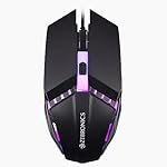 ZEBRONICS PHERO Wired Gaming Mouse with up to 2400 DPI, Rainbow LED Lights, DPI Switch, High Precision, Plug & Play, 4 Buttons