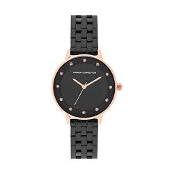 French Connection Stainless Steel Analog Black Dial Women's Watch-Fcn0