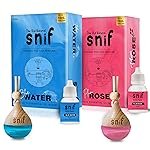 Snif Car Perfume With Essential Oils With 15ml Refill Pack | Car Perfume Diffuser (Pack of 2)