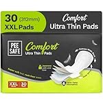 Pee Safe Comfort Ultra Thin Sanitary Pads For Women | XXL | 30 Pads For Rash Free Periods | Cottony Soft Sanitary Napkins For Ultra Comfort | Dual Wings | Toxin Free | Extra Long | Unscented