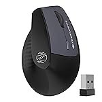 ZEBRONICS Jaguar V, Vertical Wireless Mouse, Dual Mode (2.4GHz + BT), Dual Bluetooth, Upto 1600 DPI, 6 Buttons, Power Saving Mode, Ergonomic Mouse, Runs on 2X AAA Battery, for Windows | Mac | Linux