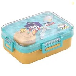 ATTRO Savour Astronut Space Themed Kids Lunch Box with 3 Compartment 1