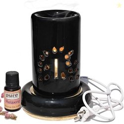 Pure Source India Electric Aroma Diffuser Black Color with 10 ML Relax