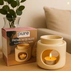 Pure Source India Ceramic Oil Burner | Aroma Diffuser| Tealight Candle