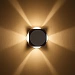 DesidiyaÂ® LED Outdoor UP Down Wall Light (Pack of 1) IP-65 Rainproof & Shockproof Alluminium Body 4 Way Exterior Wall Step Light Fixture (Warm White)
