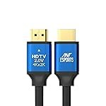 Ant Esports AEH105 4K HDMI Cable with Blue Metal Cap – 5 Meters I 2.0 HDMI I 24K Gold-Plated I High Speed 18Gbps HDTV Cable