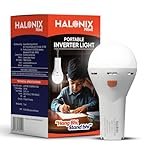 Halonix 5W Portable LED Torch + Bulb 2-In-1 Emergency Hanging Lantern,Rechargeable Emergency Light With Type C Charging,Portable LED Light,4 Hours Battery Backup,Cool Day Light,Pack Of 1,White