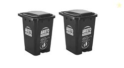 ARISTO Plastic Pedal Garbage Waste Dustbin 70 LTR BLACK/BLACK