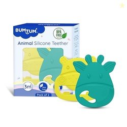 BUMTUM Soft Silicone Baby Teether| Teether for 6 to 12 Months Baby |Bp