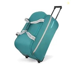 Lavie Sport Polyester Lino Wheel Duffel Bag | 2 Wheel Duffle Bag | Bui
