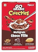Manna Choco Fills 450G Multigrain. Zero Maida, 10 Grains Protein & Fibre Rich Breakfast Cereal Or Anytime Snack. Go Grains Chocolate Crunchies, 12 Hour Nutrition In Bowl