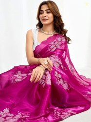 all about you Floral Sequinned Pure Chiffon Saree