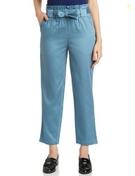 Amazon Brand - Symbol Women's Tapered Paper Bag Trousers (High Rise An