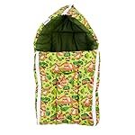 BUMTUM 0-6 Months New Born Baby Unisex Cotton Carry Bag/Sleeping Bag, 3 in 1 Baby Bed, Carry Nest for Infant, Sloth (Green)