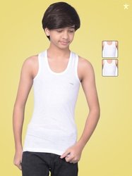 Dollar Bigboss Vest For Boys Cotton (White, Pack of 3)