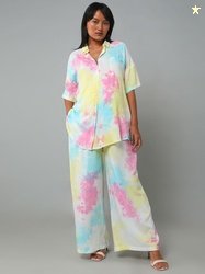 Ed-a-Mamma Printed Maternity Short Sleeves Shirt Collar Co-ords Set