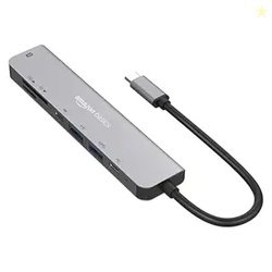Amazon Basics 7-in-1 USB C HUB to 4K HDMI Multiport Adapter Compatible