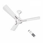 Havells 1200mm Ambrose BLDC Motor Ceiling Fan | Remote Controlled, High Air Delivery Fan | 5 Star Rated, Upto 60% Energy Saving, 2 Year Warranty | (Pack of 1, Pearl White Wood)