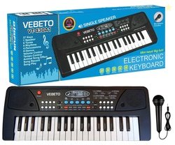VEBETO Kids Piano Keyboard with Mic (1 Year Warranty) 37 Keys 8 Rhythm