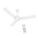 Havells 1200mm Ambrose DX BLDC Motor Ceiling Fan for Home | Remote Controlled, High Air Delivery Fan | 5 Star Rated, Upto 60% Energy Saving| Power: 350 RPM| 2 Year Warranty | (Pack of 1, White)
