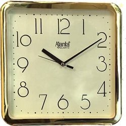 Ajanta Designer Plastic Small Square Battery Operated Wall Clock with
