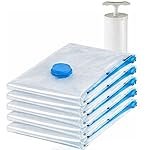 Lifelong Pack of 5 Vacuum Bags for Travel | Vacuum Storage Bags with Pump, Packing & Large Storage Bags for Clothes & Other Items | Reusable Space Saver Bags for Storage |More Space to Keep Essentials