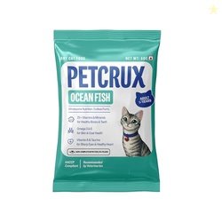 Petcrux Dry Adult Cat Food, Ocean Fish Flavor, with Omega 3 & 6 and Ta