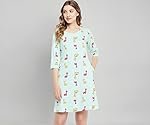 Clovia Cotton Women Midi Night Gown